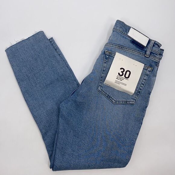 Re/Done 90s High Rise Ankle Crop in Light Dusk Destroy Women’s Size 30 New - Picture 12 of 13